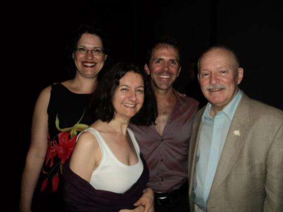 Erv Raible, Fiona-Jane Weston,with Seth Hampton,  Mireille Rjavec at the International Cabaret Conference at Yale 2011
